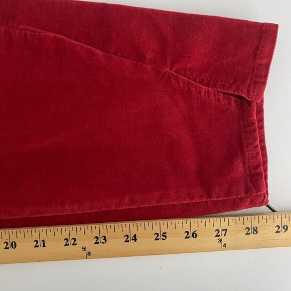 NYDJ Ami Twist Seam Ankle Slit Velvet Pants Size 18W Red - Picture 11 of 12